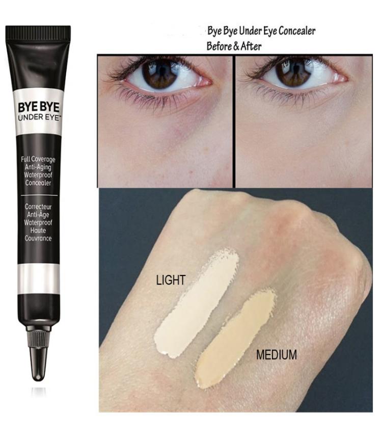 

BYE UNDER Eye Shadow Primer full coverage antiaging waterpoof concealer 12ml Medium Light Shades CONCEALER1770627, Mixed color