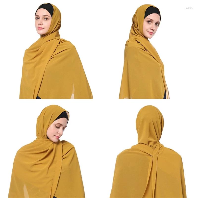 

Scarves 85 180cm Muslim Chiffon Hijab Shawls Scarf Woman Solid Maxi Head Wraps Women Hijabs Ladies Foulard Femme Musulman Veils