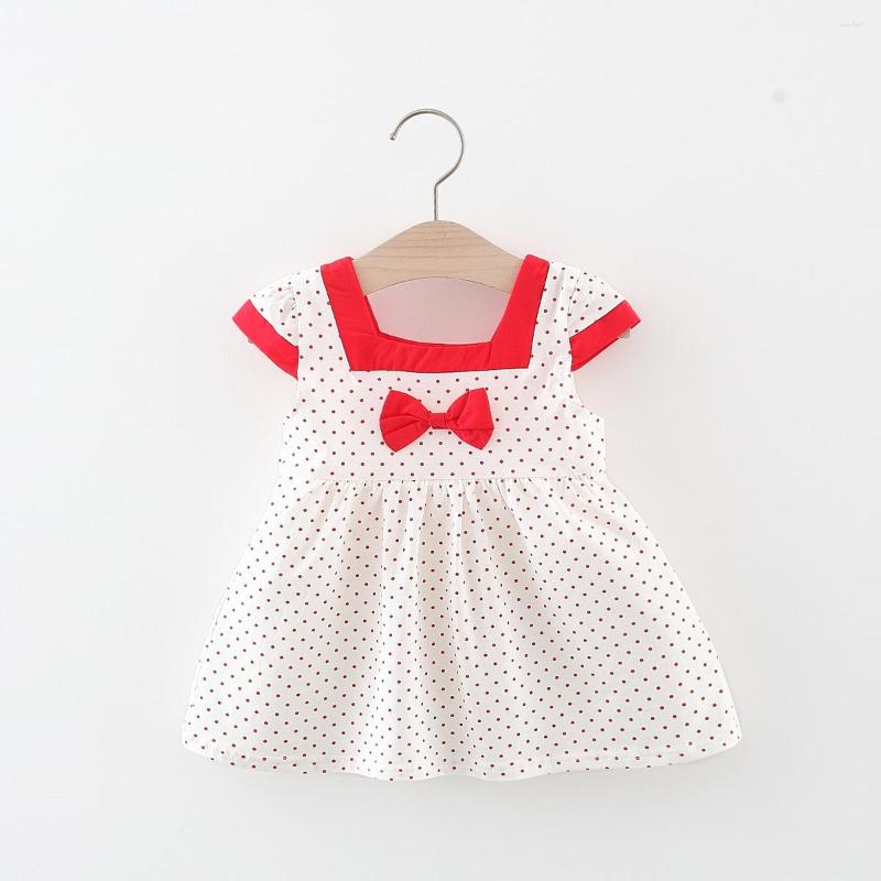 

Girl Dresses Girls In Summer 2023 Color Matching Collar Bows Children Clothes Wholesale