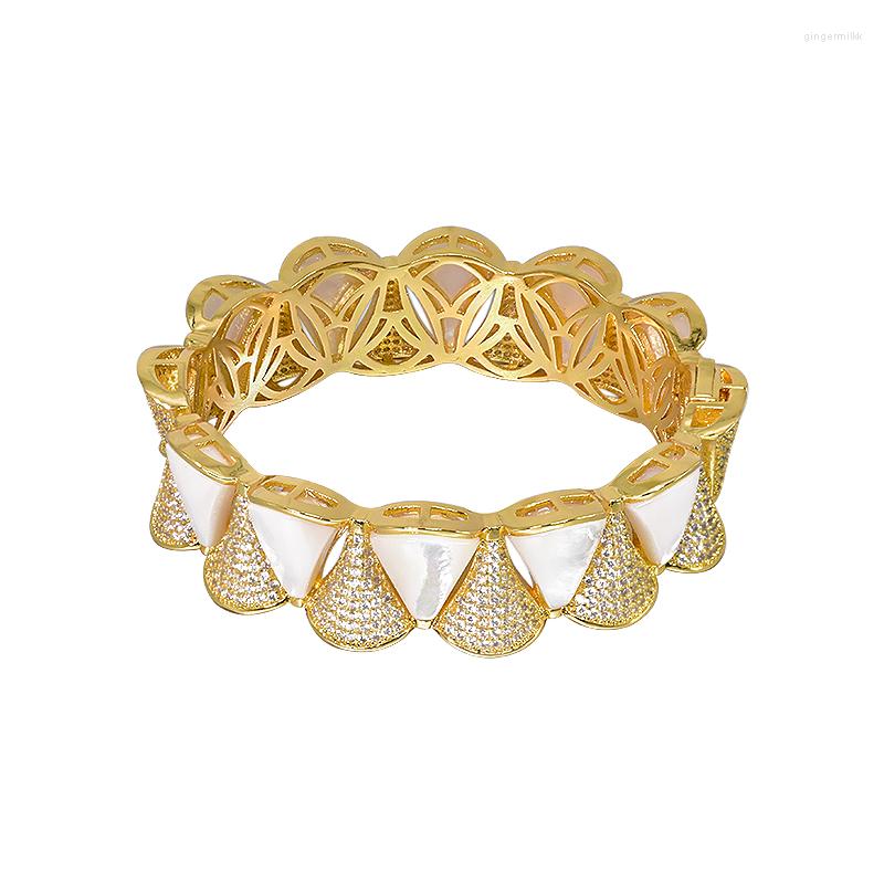 

Bangle Natural Stone And Full Cuff Charm Bangles Jewelry Crystal Luxury Fashion Punk Light Yellow Color Lover Bracelets