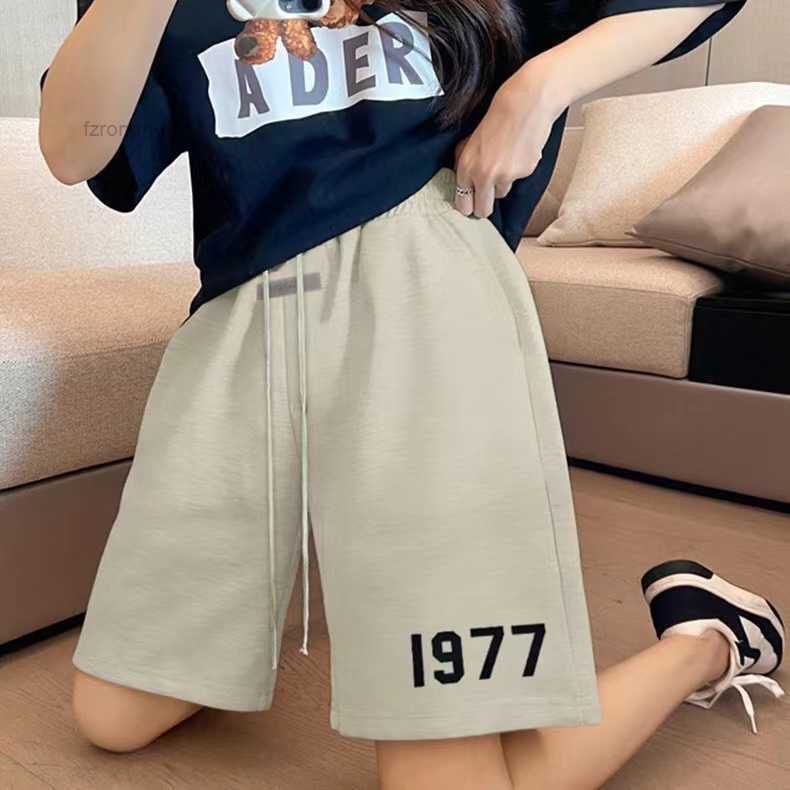 

Mens Ess 1977 Shorts Letter Printed Short Pants Casual Fashion Summer Men Essen for Male Streetwear Loose Sports Clothing 4 BHZR, Brown