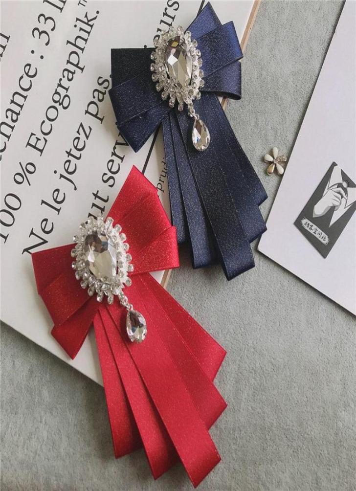 

Bow Ties Men Women Business Wedding Club Party Tie Cravat Elastic Band Bling Alloy Rhinestone Crystal Butterfly Uniform Ribbon Bow6985582