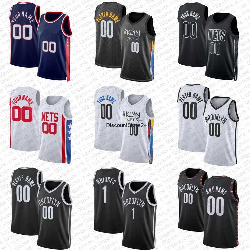 

1 Mikal Bridges Spencer Dinwiddie Custom Basketball Jerseys Cameron Johnson Nicolas Claxton Cam Thomas Seth Curry Brooklyn Yuta W''NBA''Basketball Jerseys, Mens