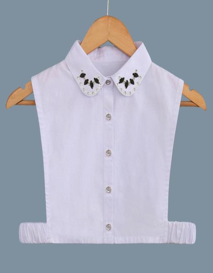 

Bow Ties Handmade Beads Shirt Fake Collar For Sweater Blouse Tops Decorative Detachable False White Faux Cols Clothes Accessory7758147