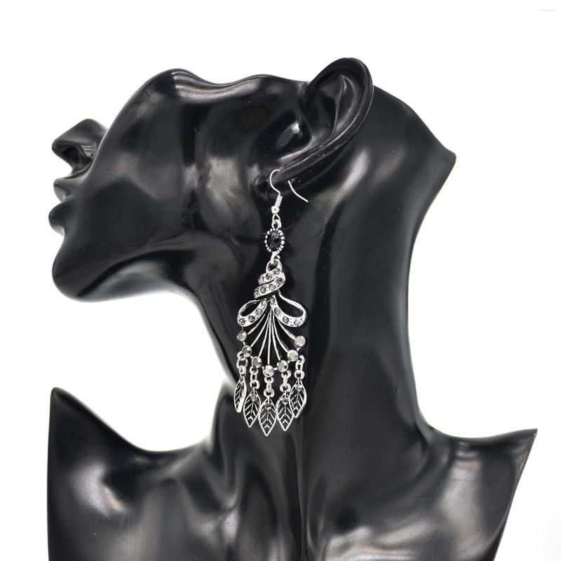 

Dangle Earrings Bohemian Style Scarf Shaped With Leaves Tassel For Women Party Jewelry Friends Gift Wholesa