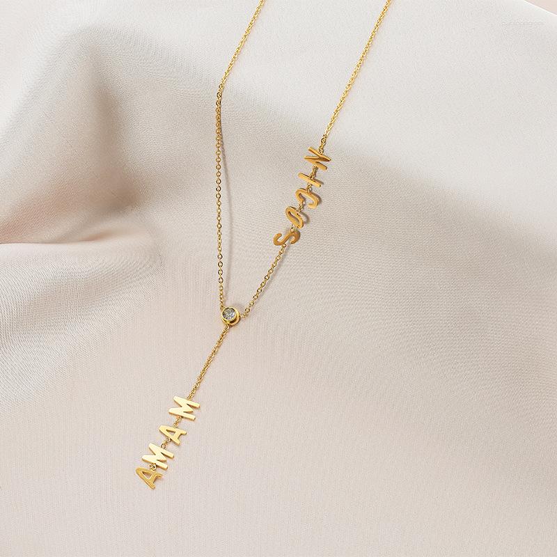 

Pendant Necklaces Vintage MAMA Stainless Steel Necklace For Women Geometric Crystal Letter Number Female Jewelry 2023