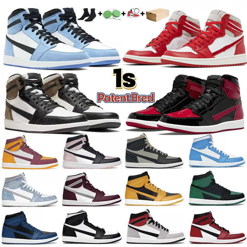 

box with Jumpman 1 High OG Newstalgia Basketball shoes 1s 85 Georgetown Men Women University Blue Shadow 2.0 Pollen Hyper Royal Lightbulb Twist Mocha Sneakers, #3