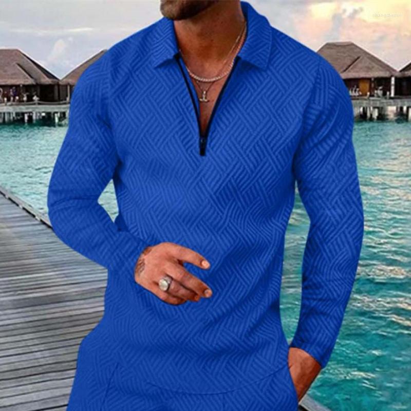 

Men' Polos Autumn Polo Long Men' Solid Color Casual Shirt Shrink-proof Quick-drying Outdoor Sports -3XL, Cxpls-black