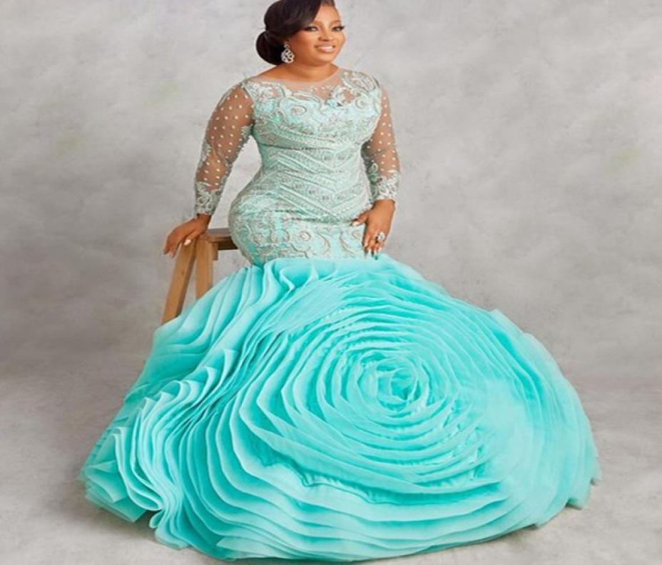 

2021 Plus Size Arabic Aso Ebi Stylish Luxurious Mermaid Prom Dresses Lace Beaded Sheer Neck Evening Formal Party Second Reception 3055546, Pink