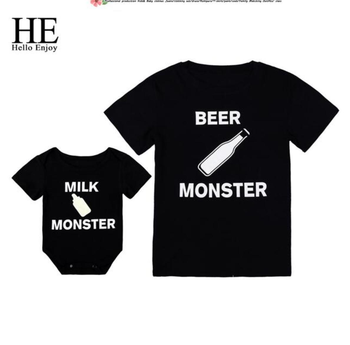 

Hello Enjoy Family Matching Clothes Look Father And Son Tshirt Black Print Letter Baby Boys Rompers Daddy Tops Tees Kids5076684