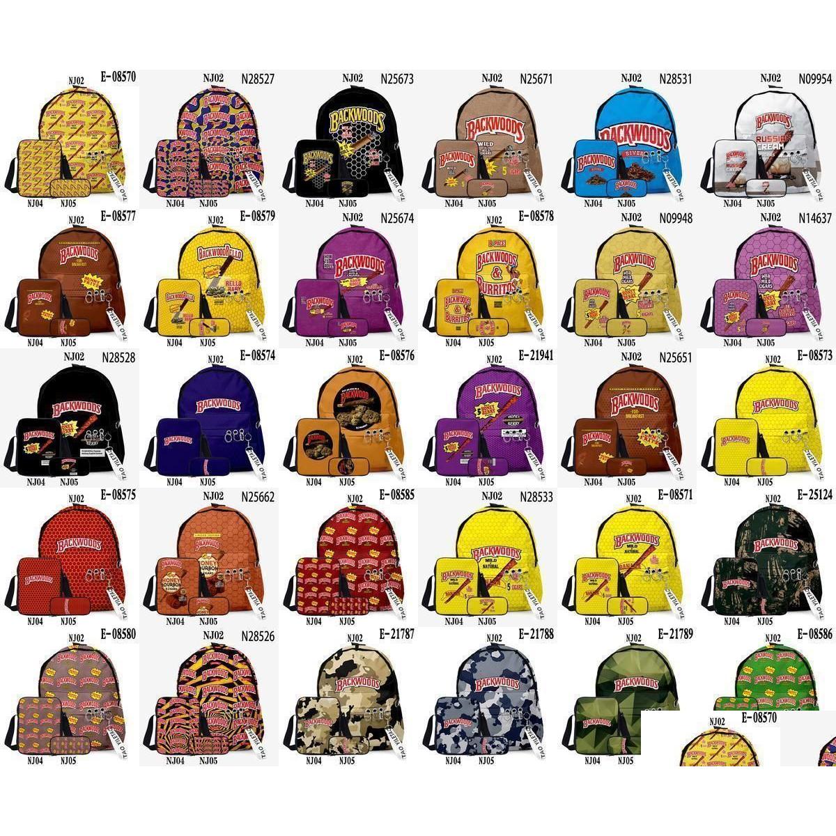 

Outdoor Bags Backpacks 3Pcs/Set Green For Breakfast Sunny F Darkbrown Backwoods Shoder Pen Drop Delivery Sports Outdoors Dh5Mi, Customize