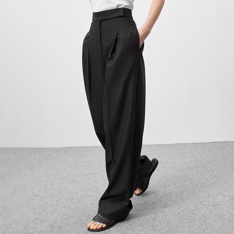

Women' Pants Women Clothing Spring Summer 2023 Black Loose High Waist Wide Leg Solid Soft Comfortable Casual Simple