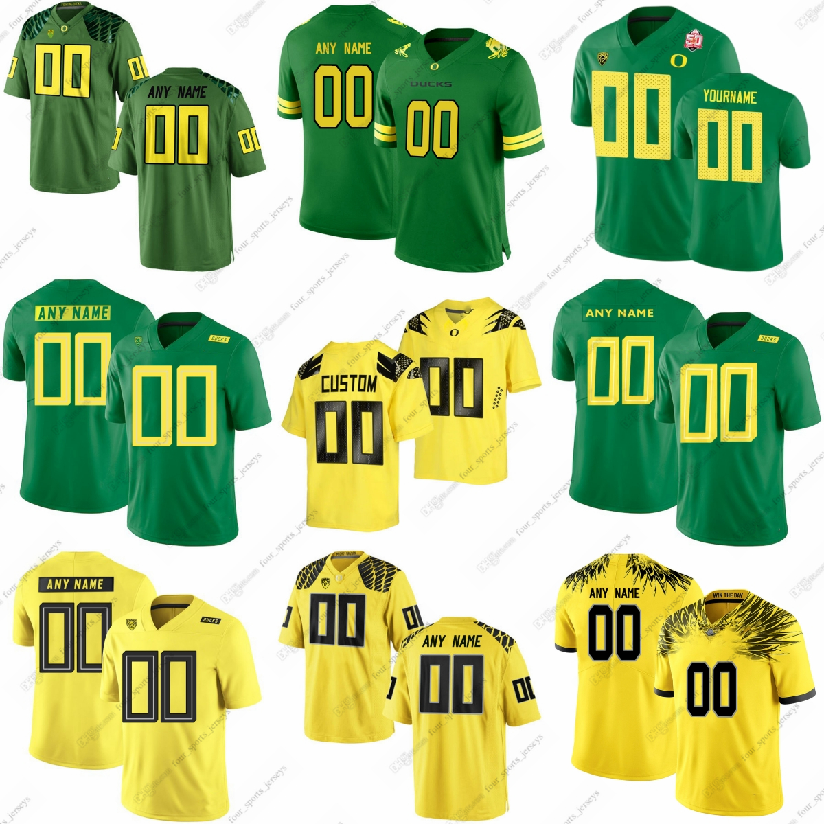 

Custom NCAA College Oregon Ducks Bo Nix Football Jerseys Jacobs Mixon Moore Soelle Tuioti Williams Winston Addison Beckum Boettcher Bridges David Davis, Men
