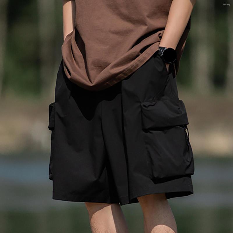 

Running Shorts Mens Outdoor Casual Elastic Waist Relaxed Fit Lightweight Fishing Hiking Work Cargo Pangs Little House Thick Pants, Coffee