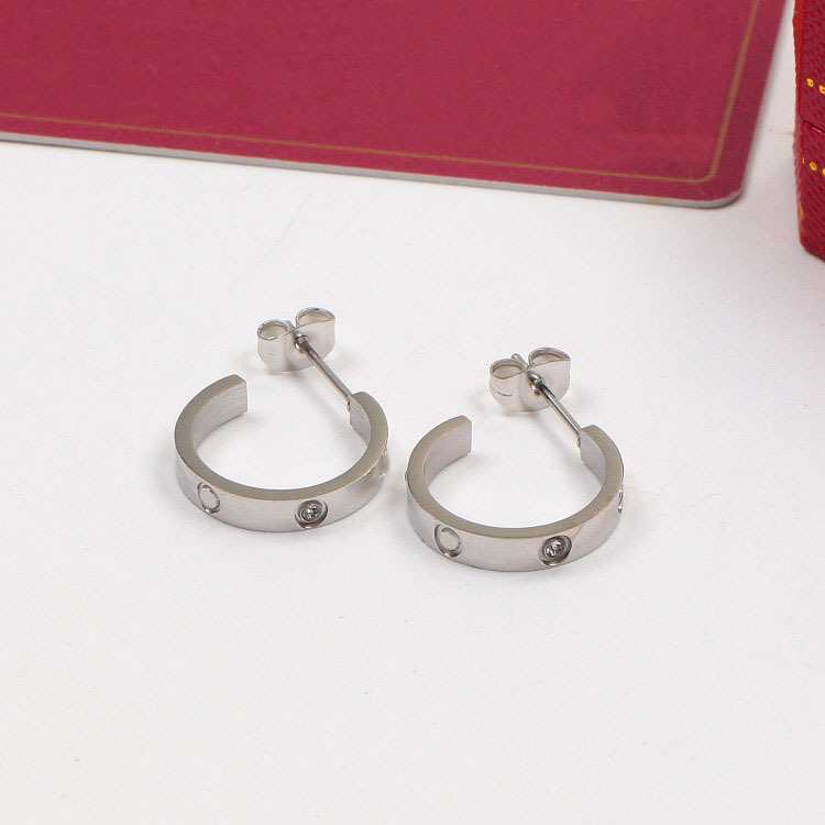 

Designer 925 sterling silver heart stud earrings steel love earrings for women Wedding Party Crystal Rhinestone Pearl Earring