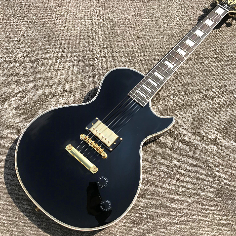 

Custom Shop, Caston Black Electric Guitar, Rosewood Fingerboard, Black Hardware One Piece Of Body & Neck Free Shipping