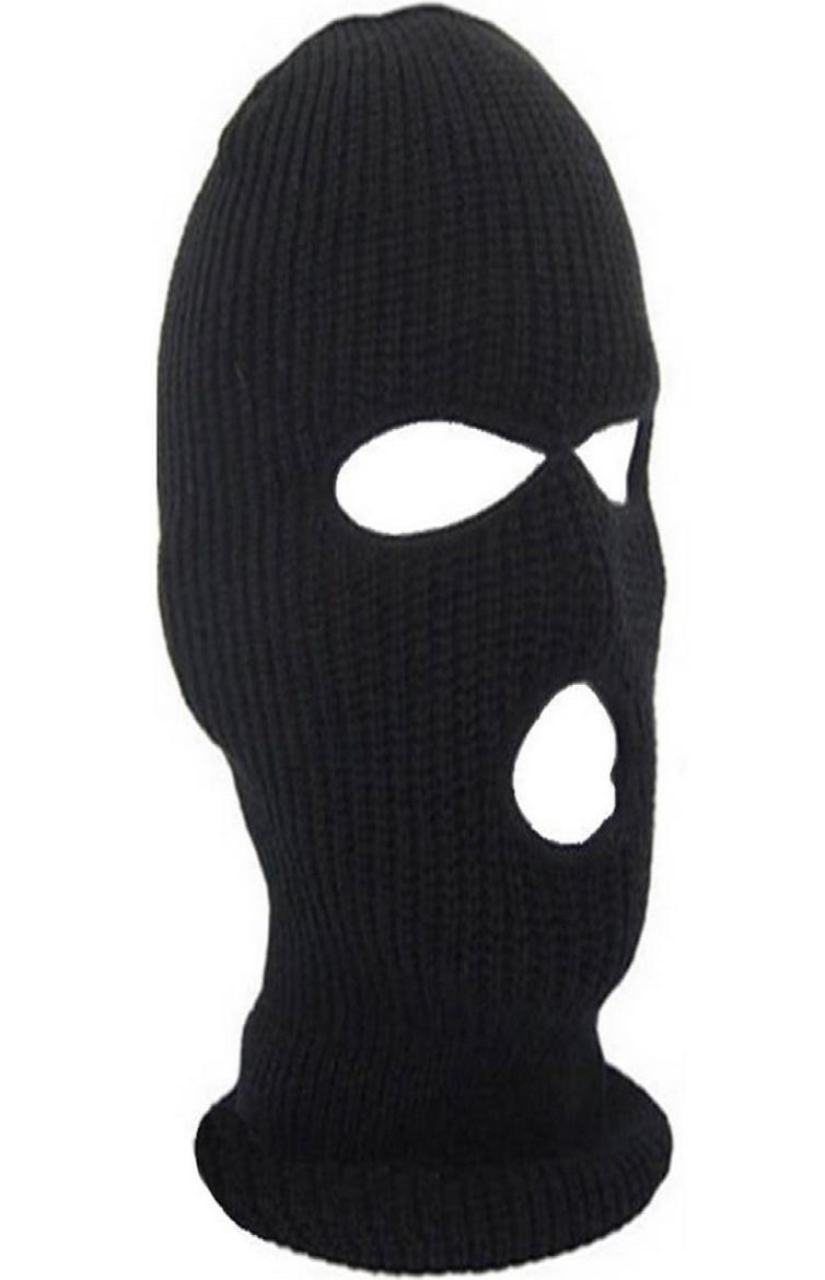

Full Face Cover Mask Three 3 Hole Balaclava Knit Hat Winter Stretch Snow Mask Beanie Hat Cap New Black Warm Face Masks5768811
