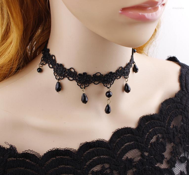 

Pendant Necklaces Lace Crystals From Austrian Fashion Jewelry For Women Choker Necklace & Pendants Party Wedding Girl