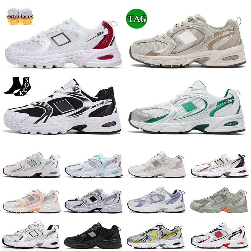 

High Quality 530 Sneakers Mens Womens 530s Running Shoes Athletic Utility Pack Grey All White Silver Cream Beige N B530 Designer OG Trainers Sports, N9 36-45 white silver