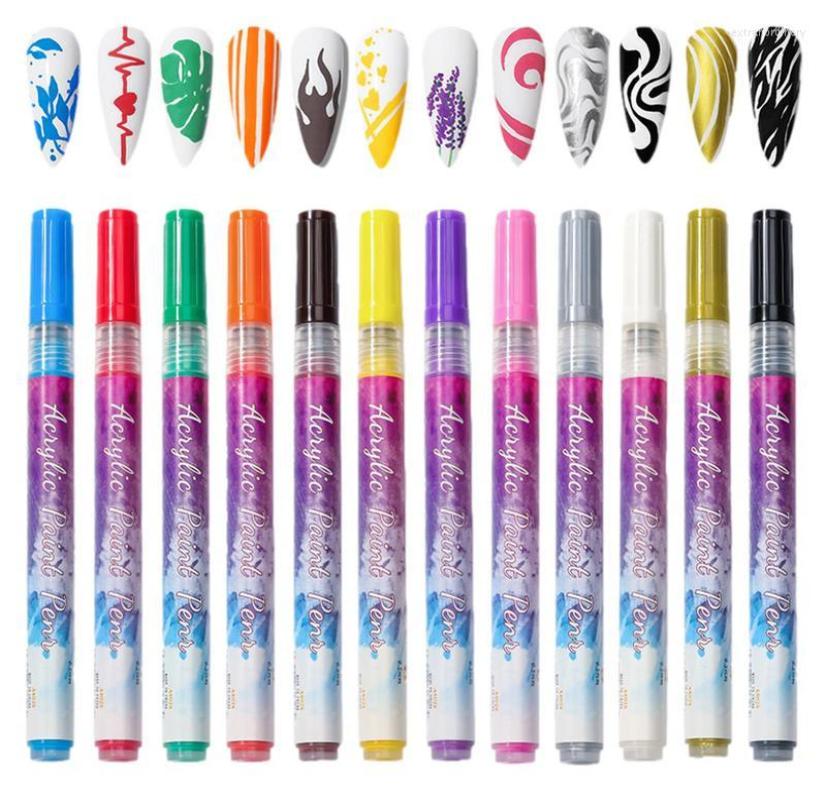 

Nail Art Kits 3D Pens Set 07mm Tip 12 Colors Doodle Makeup Supply Pen Kit For Flower Painting Pattern5285812