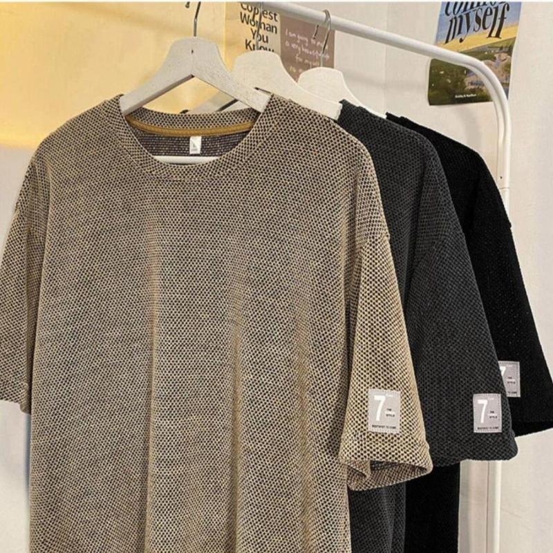 

Men's T Shirts Summer Men Tshirt Short Sleeve Plus Size 8XL 74 72 70 Walf Checks Plaid Casual Vintage Tees Tops, Black