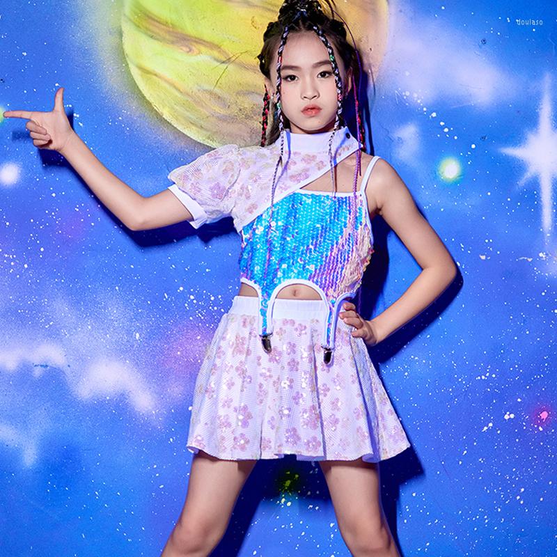

Stage Wear Children 2023 Model Show Performance Costumes Girls Jazz Dance Sequin Outfits Modern Hip Hop Festival Clothes DN14492, Picture shown