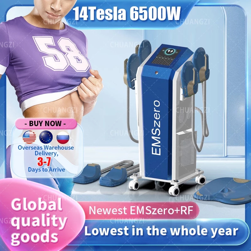 

Neo DLS-EMSLIM Body Fat Burning 14 Tesla 6500W High Power 4 Handles Hi-emt Body Sculpt EMS Muscle Stimulate Emszero Machine