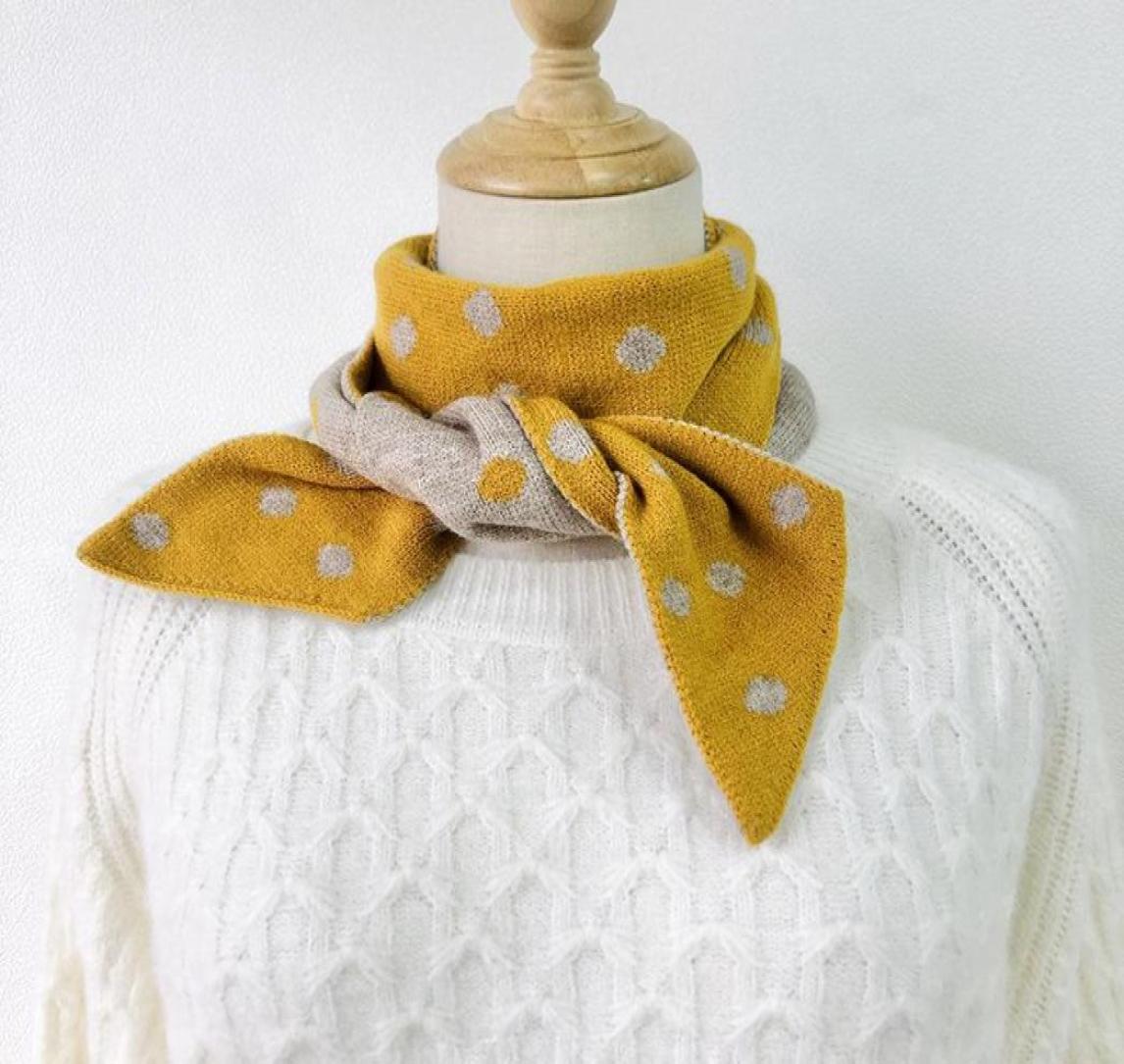 

Bow Ties 2021 Warm Knitted Fake Collar Female Sweet Wool Scarf For Women Neckwear Bib Small Detachable Collars Scarves3537186