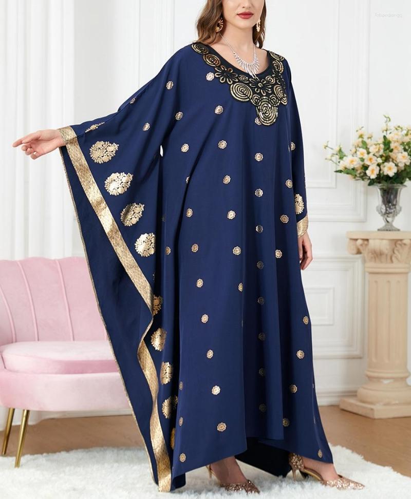 

Ethnic Clothing Robe Abaya Kimono Femme Batwing Sleeve Sequins Embroidery Abayat Gilding Print Kaftan Ladies Turkish Islamic Dresses