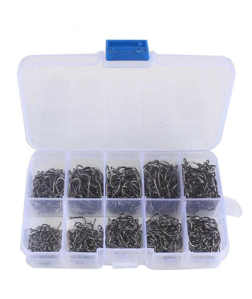 

300pcs 1000pcs fishing hooks barbed circle high carbon steel fishhook carp fishing hook sea accessories tackle7557717