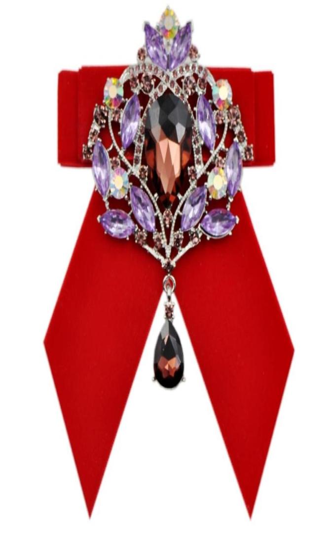 

Bow Ties Men Business Wedding Party Tie Cravat Chic Flower Pins Brooches Elastic Band Rhinestone Crystal Butterfly Ribbon BowtieBo9148999