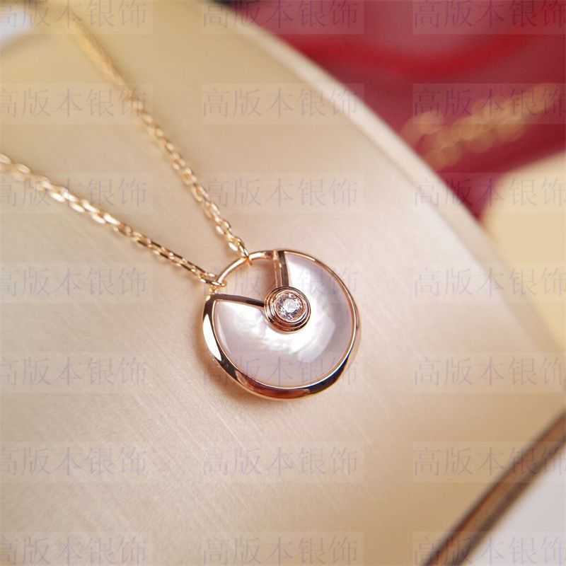 

Internet celebrity Sterling silver 925 Talisman shell necklace women luxury high sense small crowd clavicle chain Qixi Valentine's Day gift With logo