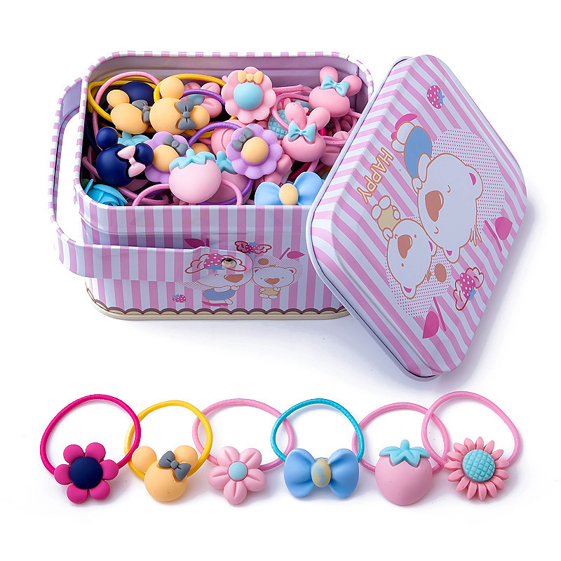 

Hair Accessories 40PcsLot Girls Gift Box Elastic Bands Flower Clip Bows Headband Hairband Cute Hairbands for Kids 230628, Plastic-box