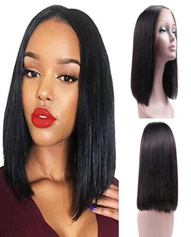 

Brazilian Human Hair Lace Bob Wig Straight Middle Part Full Remy 10 12 14 Women BeauHair Wigs74191095564609, Ombre color