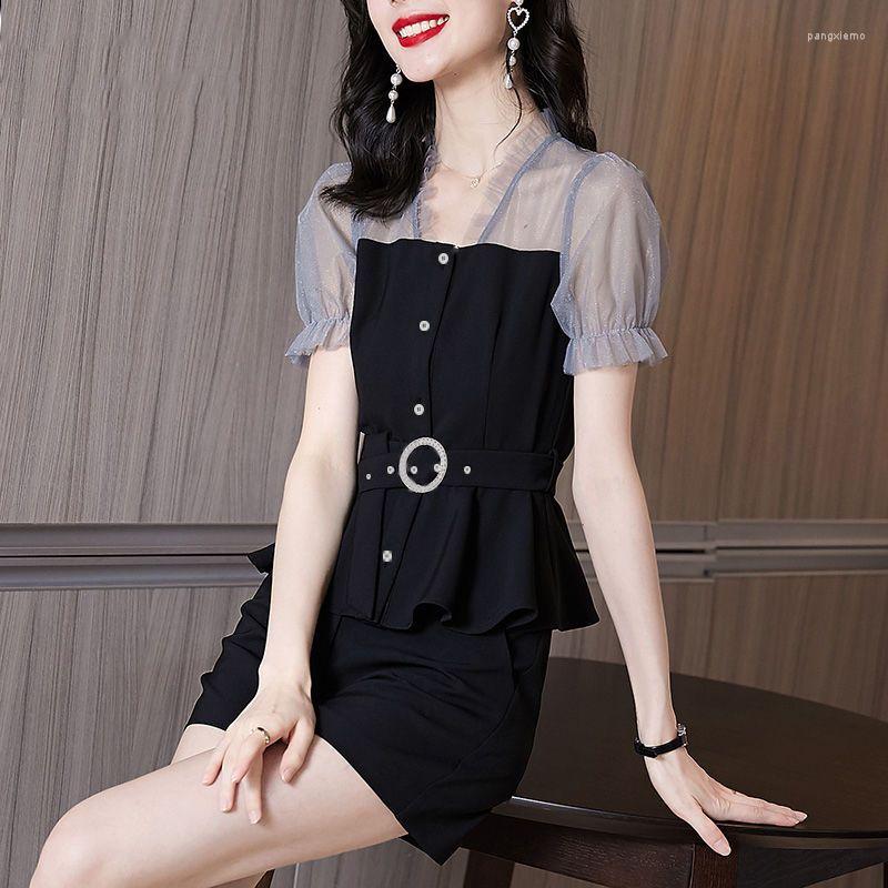 

Women's Tracksuits 2023 Summer Clothes Women Casual Short Sleeve Tops High Waist Wide Leg Shorts Suit Elegant 2 Piece Sets Womens Outfits, White