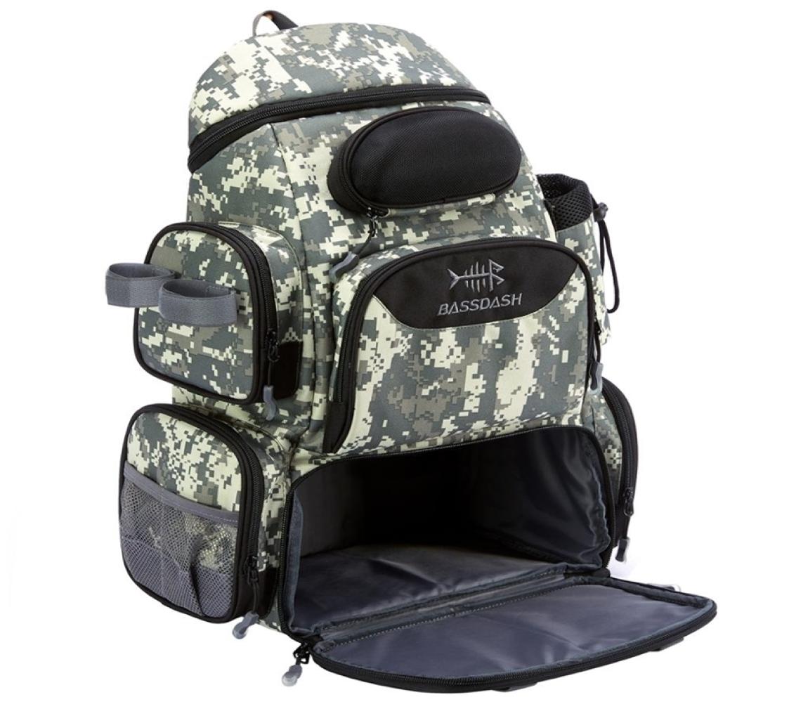 

Bassdash Fishing Tackle Backpack Water Resistant Lightweight Tactical Bag with Rod Holder and Protective Rain Cover 2202181733527