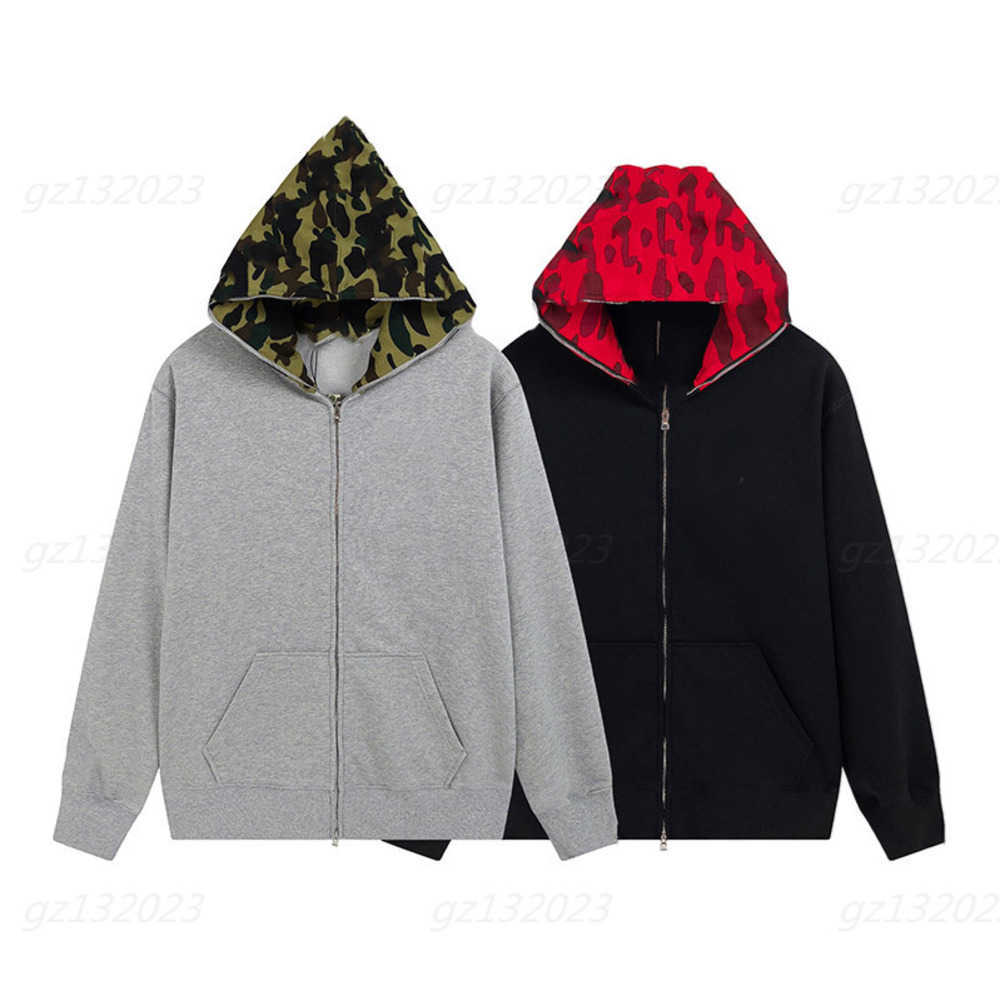 

2023 Autumn Winter Plus Size Leisure Man Hoodie Custom Fabric Ape Head Zipper Hooded Jacket Mens Designer Tracksuit Cardigan Tops 0607, 25