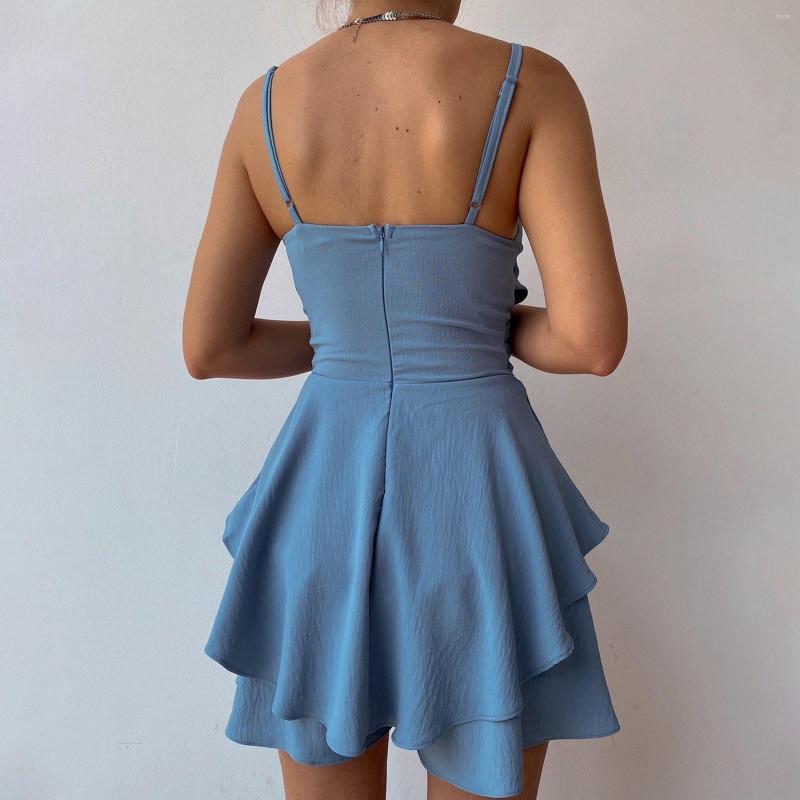 

Casual Dresses Sexy Halter Dress For Women Ruffles Skinny Bodycon Robe Femme, Black