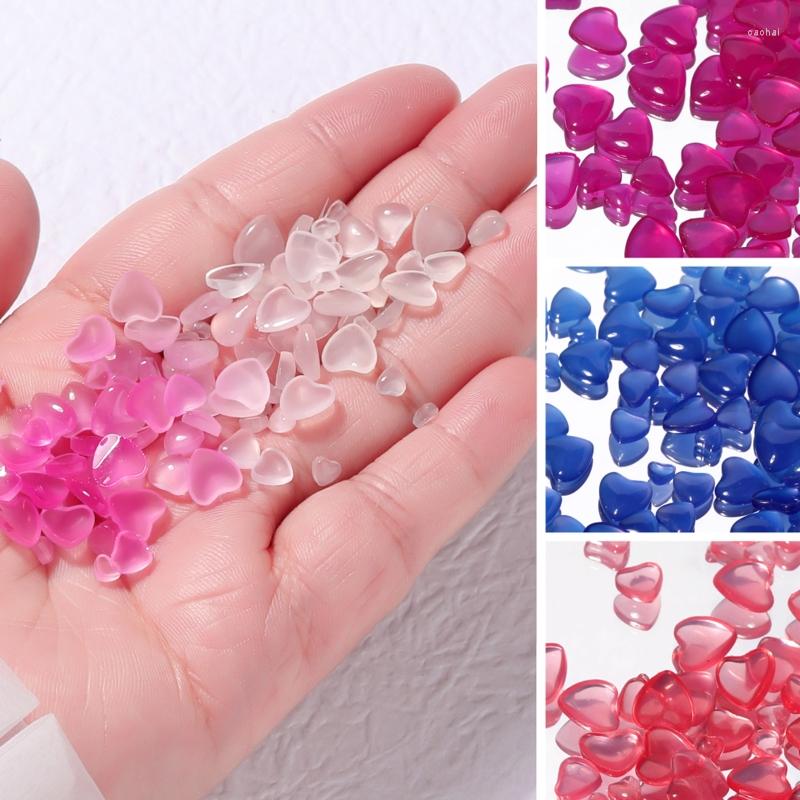 

Nail Art Decorations 3D Cute Charms Resin Heart Shape Crystal Rhinestones Of Decor E74C