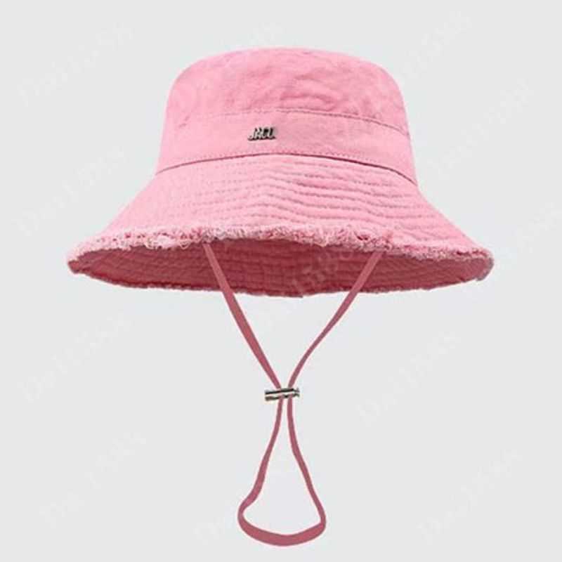 

Casquette Bob Wide Brim Hats Designer Bucket Hat for Women Frayed Capt4ti, Blue