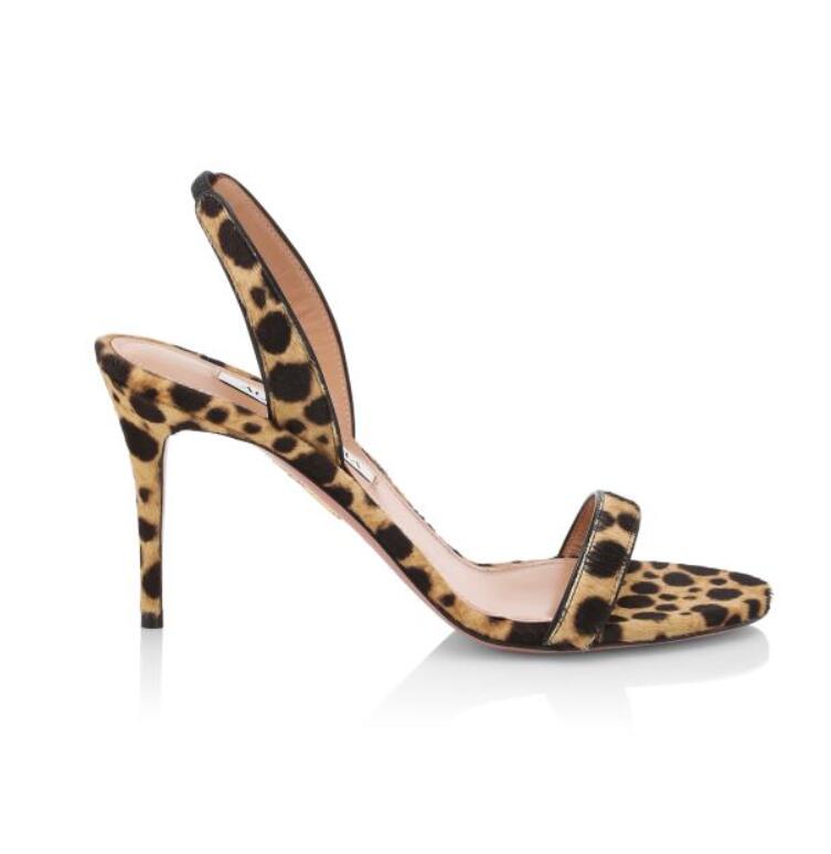 

23S/S AQUAZZURA So Nude Women PVC surface Sandals Shoes Leather Square toe Mule Walking High Heels Lady Sandalias