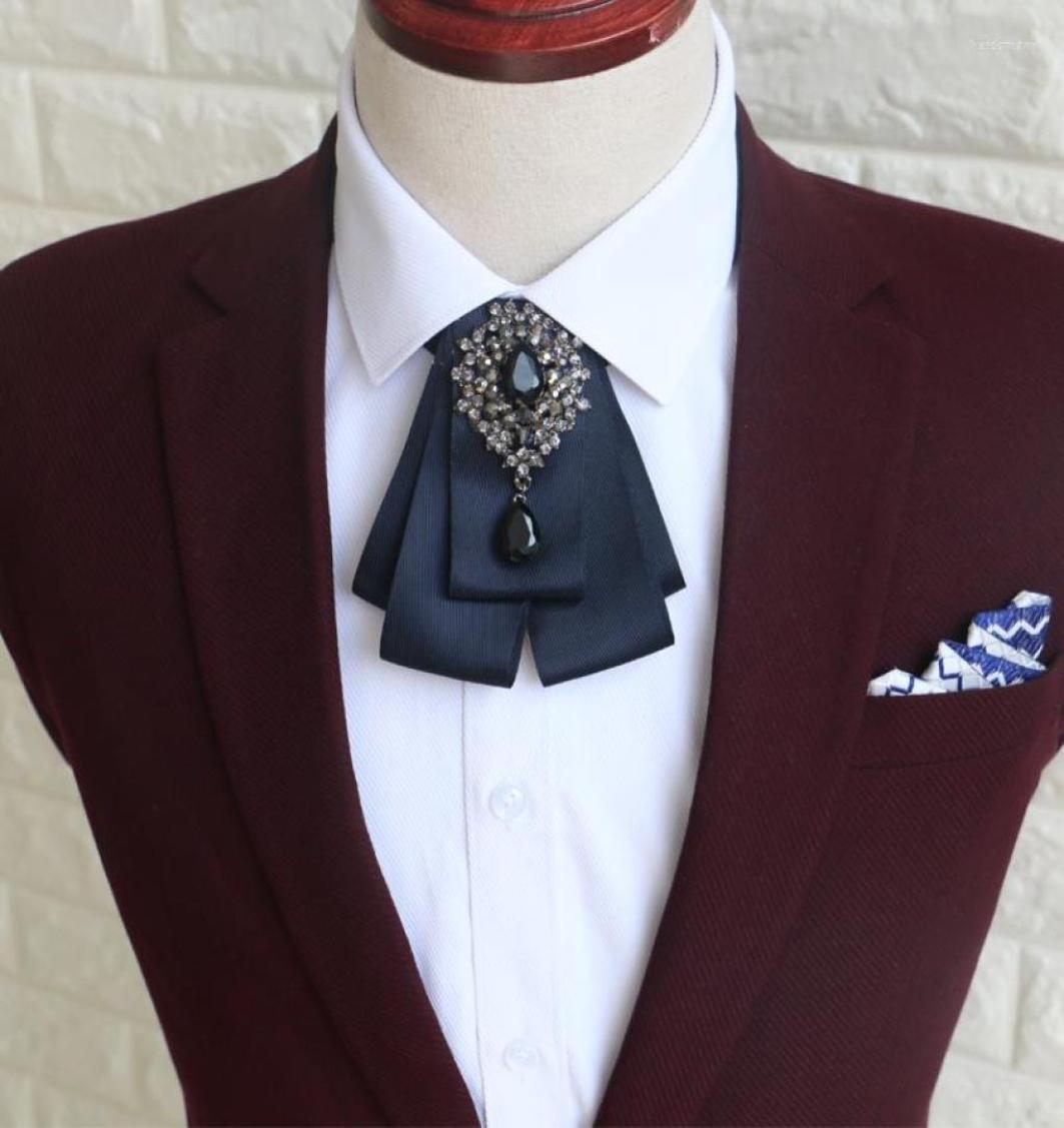 

Bow Ties Men Women Butterfly Knot Alloy Black Crystal Rhinestone Tie Cravat British Pography Wedding Party Bowtie Ribbon Necktie8344314