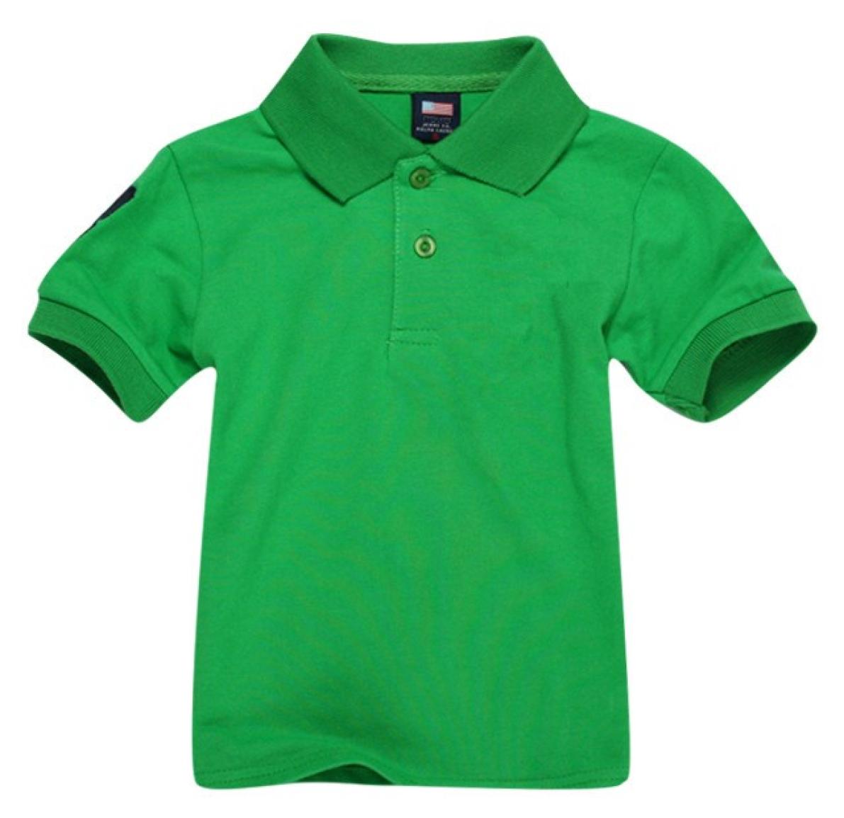 

Children Polo t Shirt Kids Lapel Short sleeves Baby Polos Tshirt Boys Tops Clothing Embroidery Tees Girl Cotton Tshirts Green1181103, Green