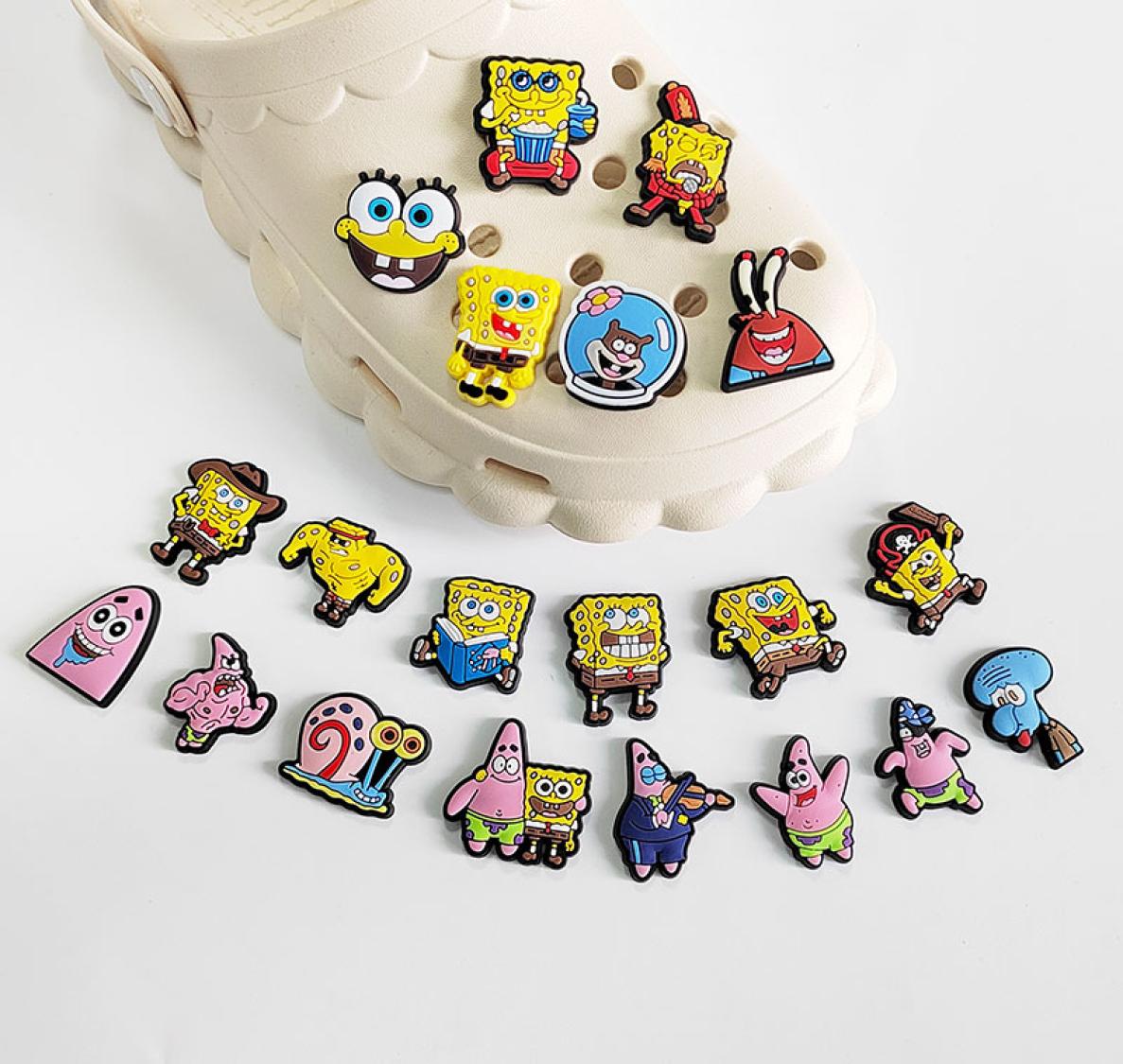 

Anime charms whole childhood memories good friends cartoon croc charms shoe accessories pvc decoration buckle soft rubber clog5640735, Red