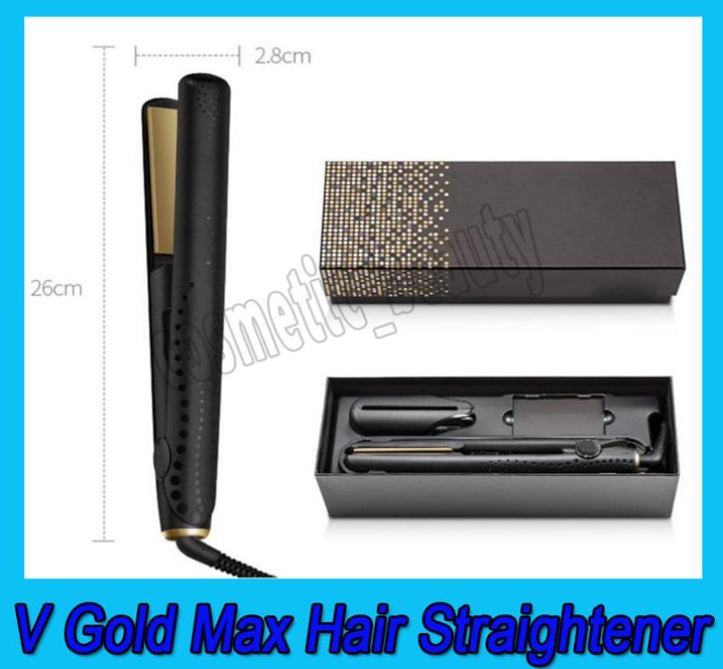 

V Gold Max Hair Straightener Classic Professional styler Fast Hair Straighteners Iron Hair Styling tool Good Quality5653486