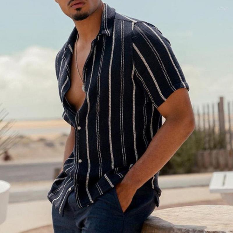 

Men's Casual Shirts Men's Stylish Men Tops Close-fitting Shirt Soft Fabric Good-looking Breathable Turn-Down Collar, Black