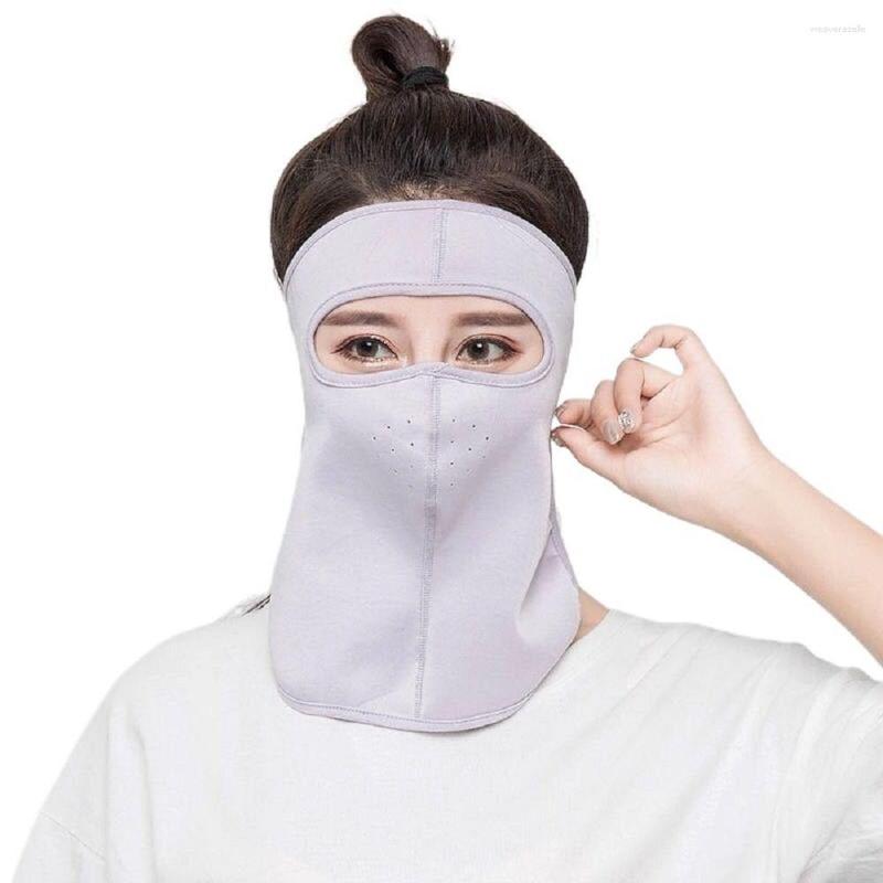 

Scarves Sunscreen Mask Breathable Silk UV Protection Face Cover Veil Gini Sun