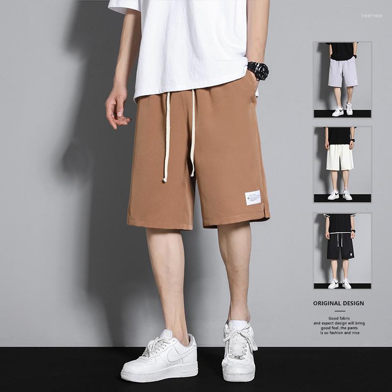 

Men' Shorts Men Casual Oversize Summer Baggy Wide Leg Trousers Elastic Waist Quick Dry Workout Running Fashion Beach Pants Male, 2383 white