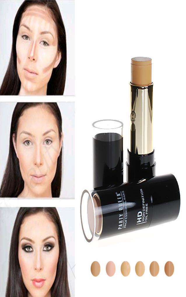 

Party Queen HD Oil Stick Foundation for Oily Skin Natural Concealer Oilcontrol Face Makeup Professional Make up Base Product1016606, Army green