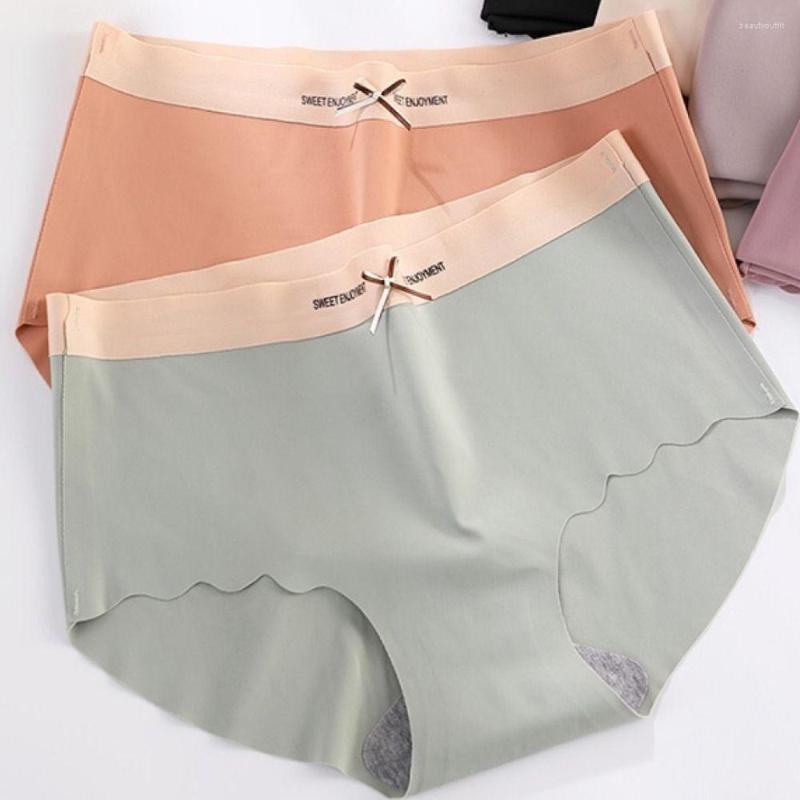 

Women's Panties Women's Seamless Briefs Mid Rise Underwear Female Soft Comfortable Silk Underpants Sexy Lingerie, Black